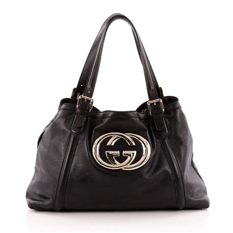 buy and pay later gucci black leather bag